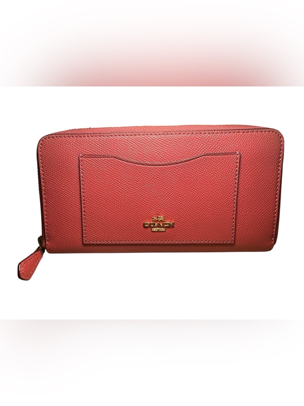 Coach Leather Accordion Zip Wallet